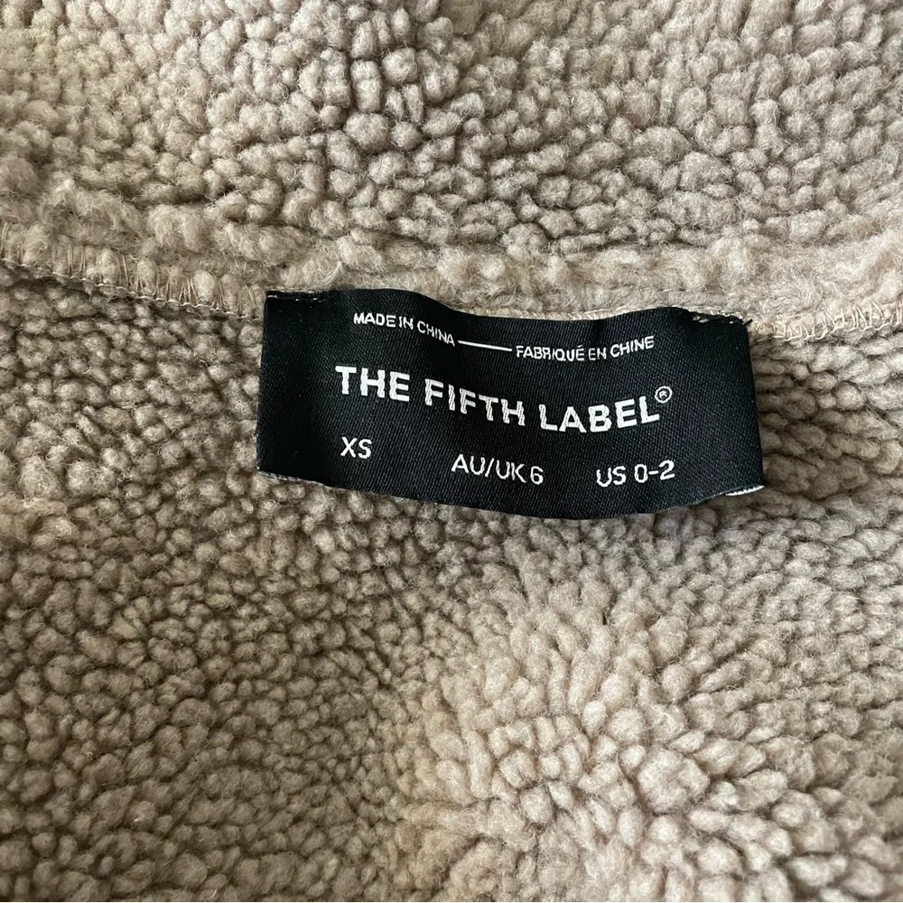 The Fifth Label Moto-Style Faux Suede Sherpa Jacket XS | Australian Brand